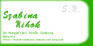 szabina mihok business card