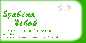 szabina mihok business card